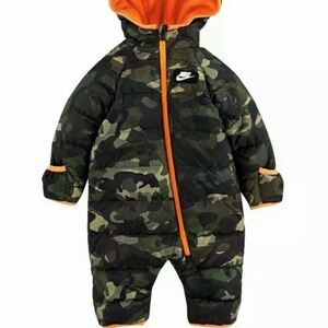 Nike Snowsuit for Babies Green Camo Baby Hooded Puffer  - SZ 3 M
